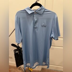 Peter Millar Light Blue Golf Polo Grayhawk Golf Club Sz S